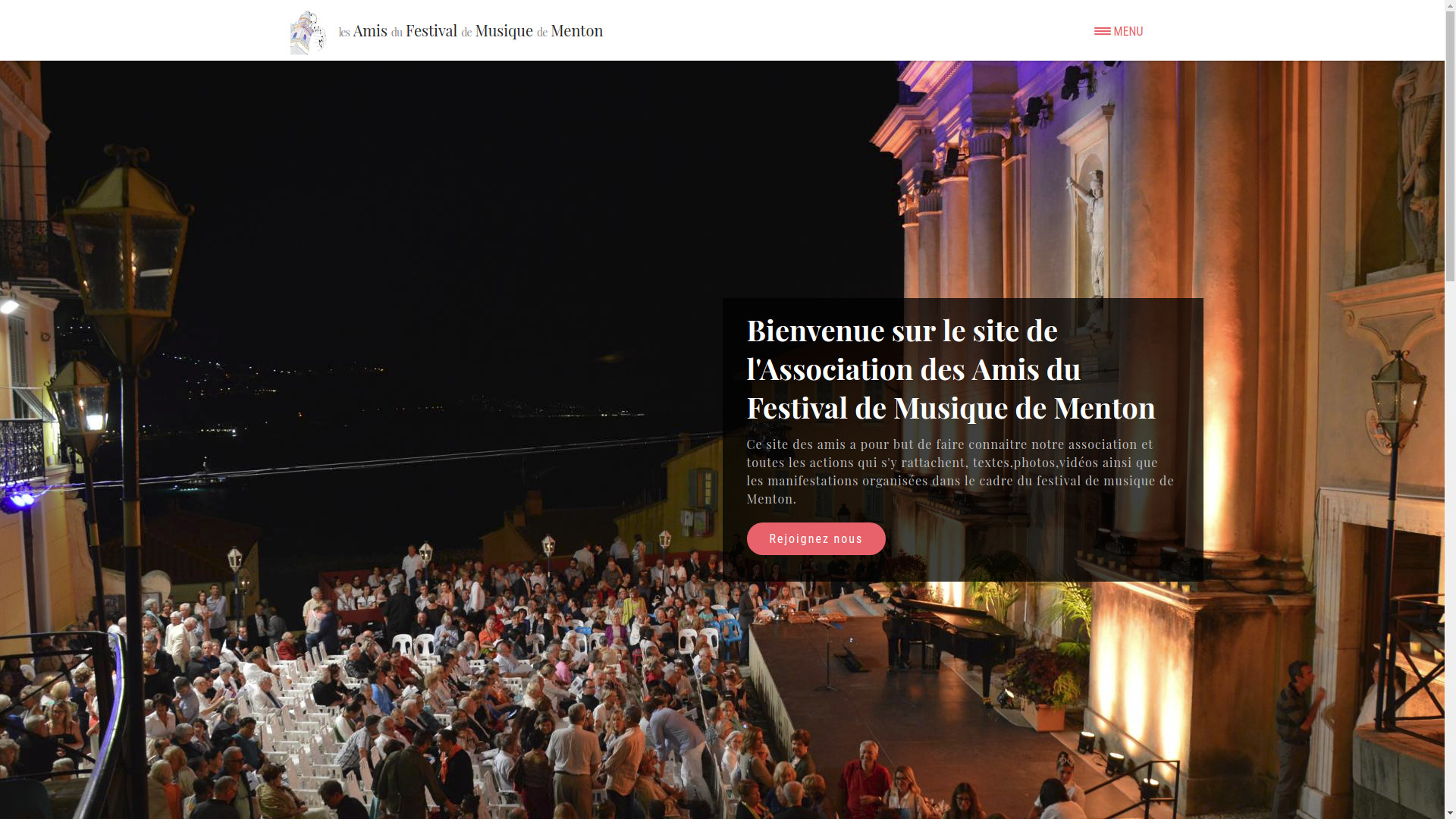 création site internet Les amis du festival de Menton
