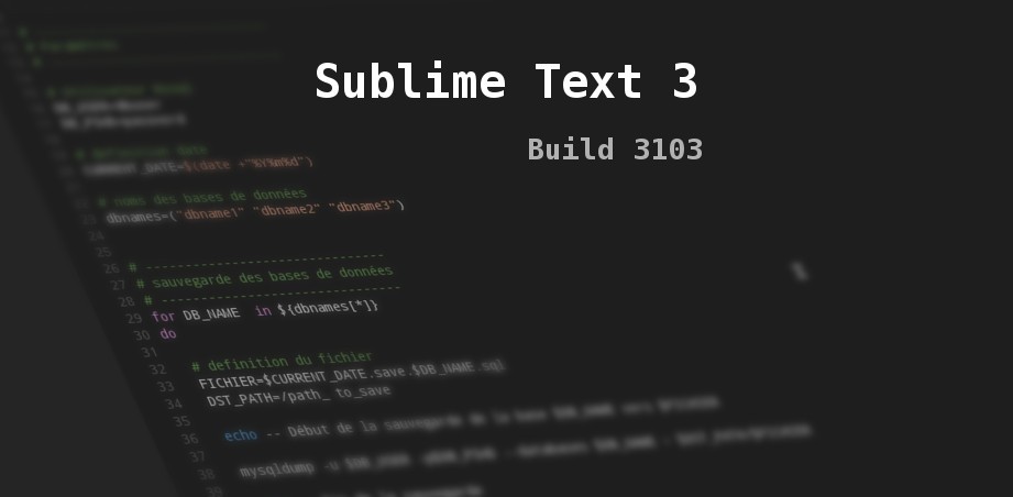 Sublime Text n'est pas mort