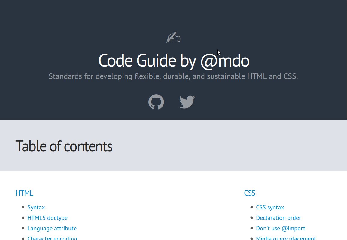 Guide de code par @mdo
