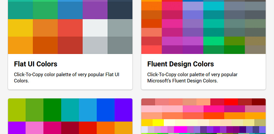 Ressources couleurs Flat UI