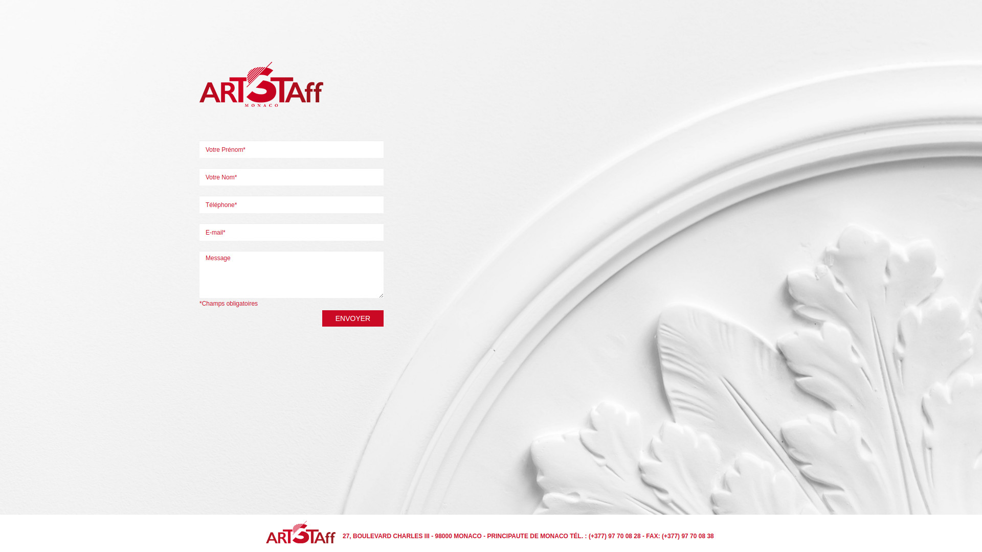 création site internet ArtStaff Monaco