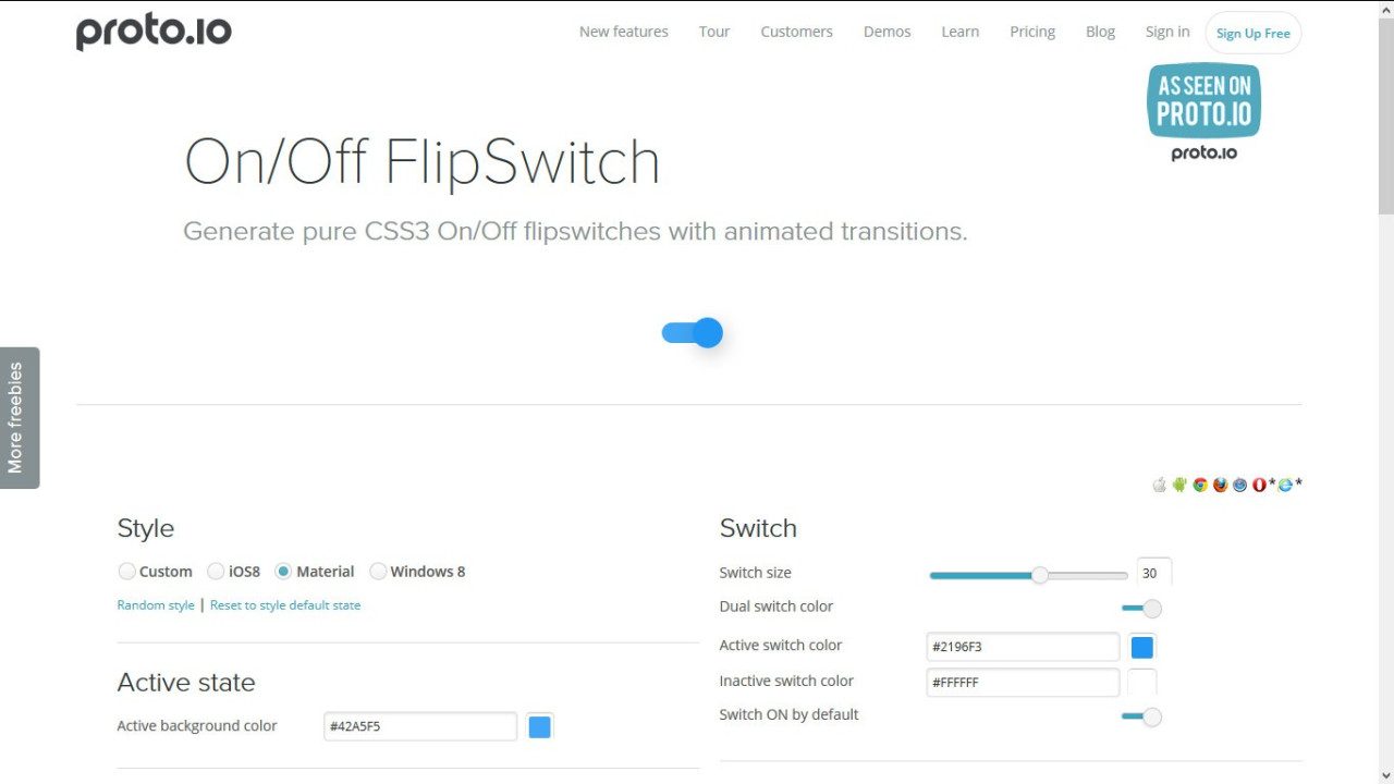 Un outil pour générer des interupteurs en CSS